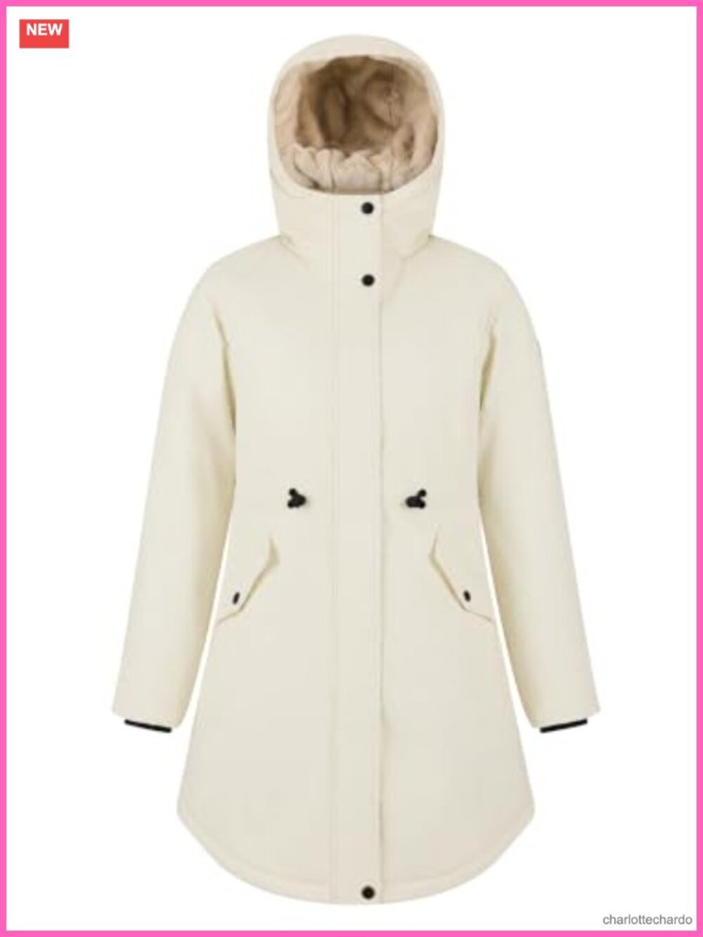 Fleece Lined Waterproof Long Hooded Parka Winter Coat
